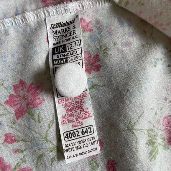 Womens Robe House Coat Floral Lace Size 12 St Michael Marks and Spencer u - Picture 7 of 7